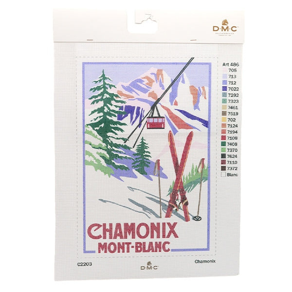 Embroidery kit "Print Canvas Mont Blanc C2203" DMC Deem Sea