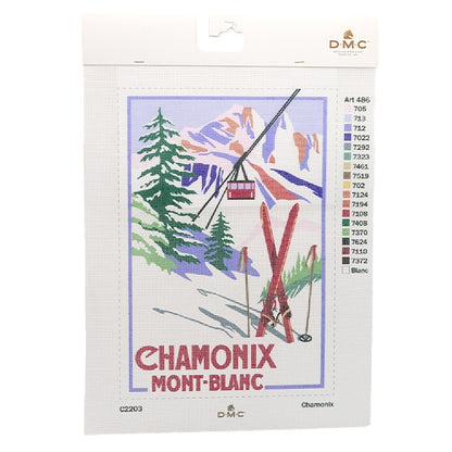 Embroidery kit "Print Canvas Mont Blanc C2203" DMC Deem Sea