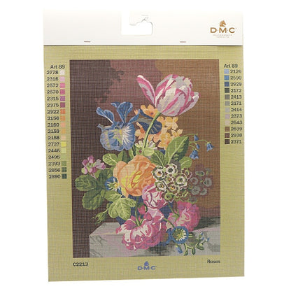 Embroidery kit "Print Canvas Rose C2213" DMC Dewem Sea