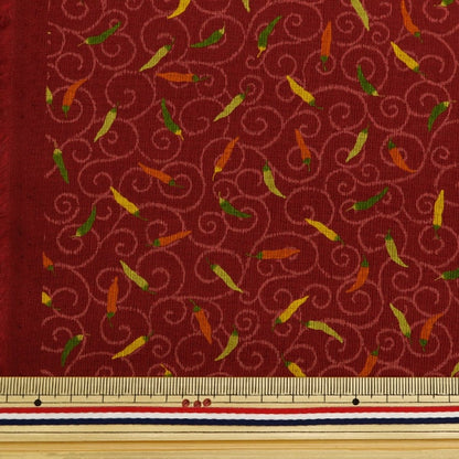 [From quantity 5] Fabric 『Sheeting Japanese pattern pepper red 88234-1-4]