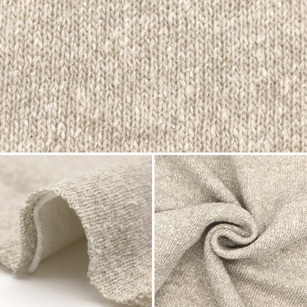 数量5から】 生地 『ジャズネップニット 無地 ベージュ 142-2345-A1