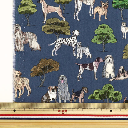 [الكمية من 5] قماش "Liberty Fabrics Tanah Lawn Hyde Park Hounds 363J7301-B" Liberty Japan Liberty Japan