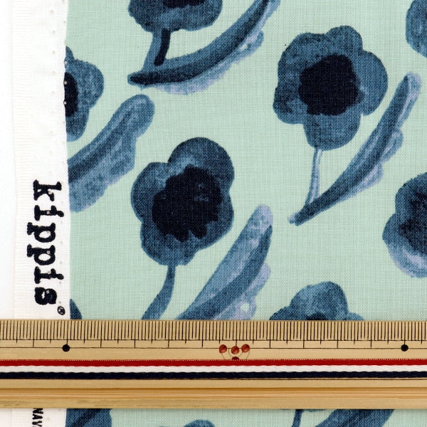 [From quantity 5] Fabric "Kippis (Kippis) Sheeting Small flower aqua KPS-75B]