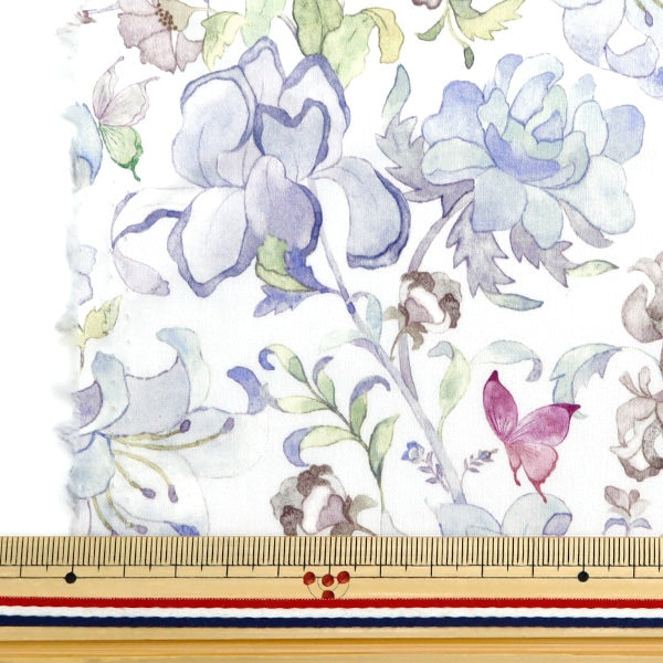 [From quantity 5] Fabric "Liberty Fabric Tana lawn Butterfly Bine Lavender 363J6437J23A] [Yuzawayaoriginal】