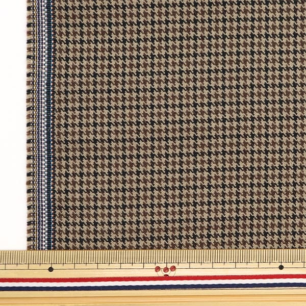 [From quantity 5] Fabric "TR Tartan's supple brushed check Houndstooth Brown TRC8001-03]