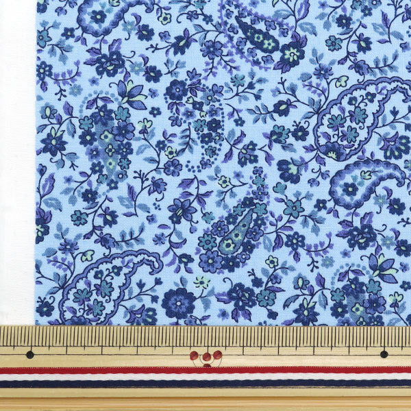 [الكمية من 5] قماش "40S Broad Sarasa Paisley Royal Blue 83053-1-2"