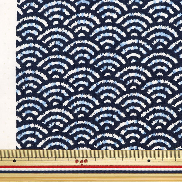 [من الكمية 5] القماش "Scare Shibori Style Japan Pattern Qinghai Wave 850257-7-1"