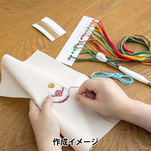 刺繡套件“交叉縫製的生活在2月Maki Maki 522302” Lecien Lecien Cosmo Cosmo