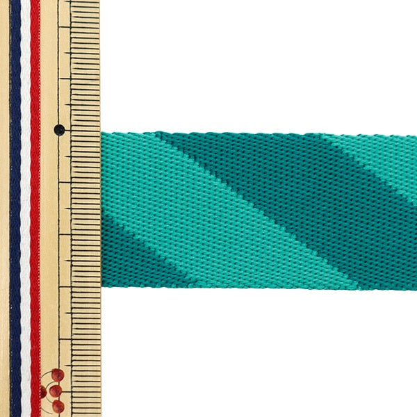 [From quantity 5] Handicraft tape "Echino (Ethino) JacquardTape 30mm width green x mint ECH-1004-1A] KOKKA