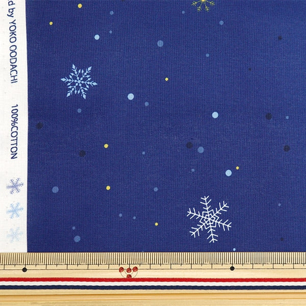 [Dalla quantità 5] tessuto "Scare x'mas gradtion snow cristallo blu dxj10530s-b"