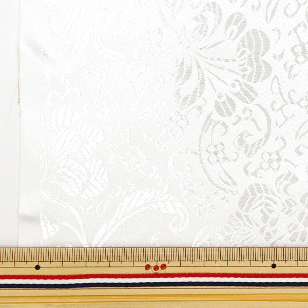 [From quantity 5] Fabric "Costume China Brocade Phoenix White Paces x Shiraito NDC8701-H03WW"