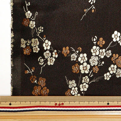 [Costume tissu jusqu'à 70% de réduction] [de la quantité 5] Tissu "Costume China Brocade Ume No Hana Black x Kinjin NDC8701-U97BG"