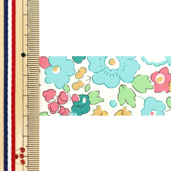 [From quantity 5] Ribbon "Liberty Fabric PrintRibbon Width 30mm RI-3332019DE]