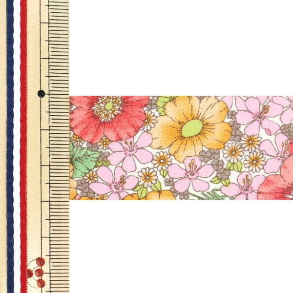 [De la cantidad 5] cinta "Liberty Fabric Print Ribbon Ancho de 30 mm RI-DC10480WE"