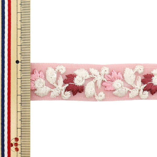 [Aus Menge 5] HandwerkBesätze 『2022 Indischer Stickereibesatz Pink X Pink 45194b]