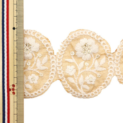 [الكمية من 5] الحرف اليدويةالزركشة 『2022 زركشة التطريز الهندي بيج × بيج 136D”