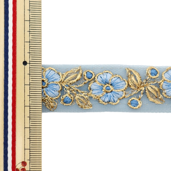 [الكمية من 5] الحرف اليدويةالزركشة 『2022 زركشة التطريز الهندي أزرق × أزرق 075F”