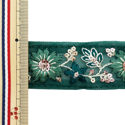 [الكمية من 5] الحرف اليدويةالزركشة 『2022 زركشة التطريز الهندي أخضر × أخضر 45180 لتر"