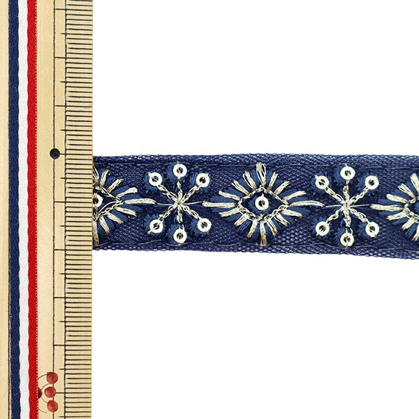 [Из количества 5] ремесленникОтделка "2022 Отделка для индийской вышивки Синий 157J"