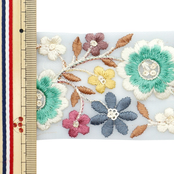 [الكمية من 5] الحرف اليدويةالزركشة 『2022 زركشة التطريز الهندي أزرق × أخضر 332E”