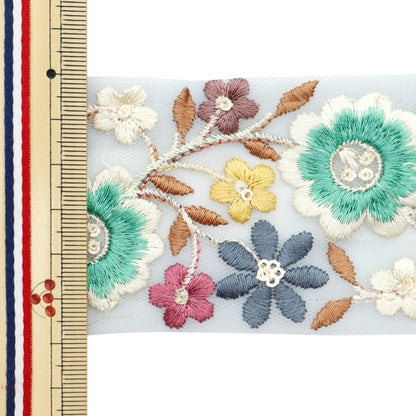 [الكمية من 5] الحرف اليدويةالزركشة 『2022 زركشة التطريز الهندي أزرق × أخضر 332E”