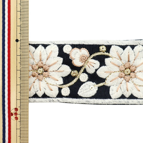 [الكمية من 5] الحرف اليدويةالزركشة 『2023 زركشة التطريز الهندي أسود × أبيض 383A”