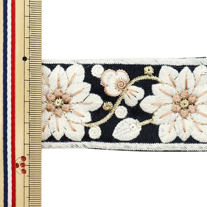 [الكمية من 5] الحرف اليدويةالزركشة 『2023 زركشة التطريز الهندي أسود × أبيض 383A”