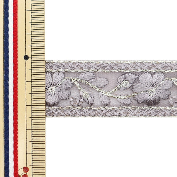 [From quantity 5] HandicraftTrim 『2023 Indian embroidery trim Purple x Purple 444B]