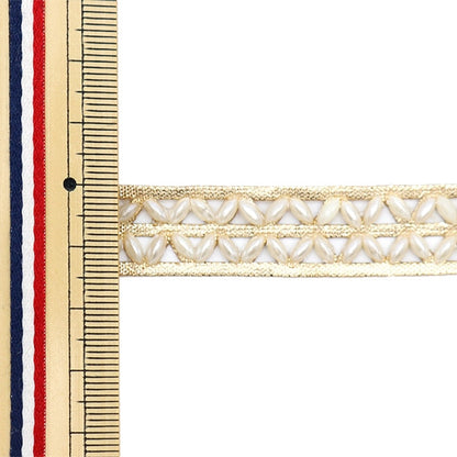 [From quantity 5] HandicraftTrim 『2023 Indian embroidery trim Gold x Gold 3386a]