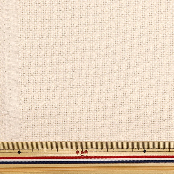 [De la quantité 1] Broderie Tissu "Lamejava Cross 55 14 compte 55 yeux Ivory x Gold 215535" LeCien Lucian Cosmo Cosmo