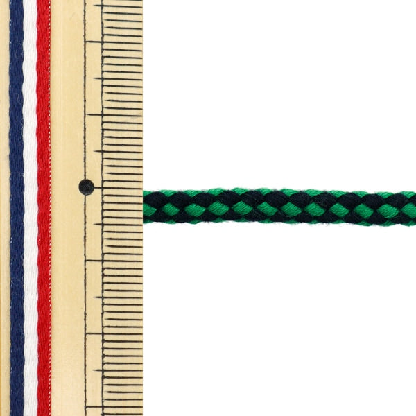 [From quantity 5] Craft Cord "Japanese-style circle string black x green 870-1"