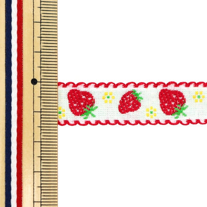 [From quantity 5] Handicraft tape "Tyrolean tape strawberry 37th color 5956"