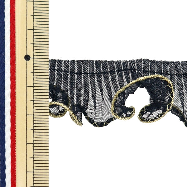 [الكمية من 5] هدبالشريطشريط "كشكشة مموجة (خيط عرجاء) عرض 2.5 سم تقريبًا لون 22 7700-25-22"