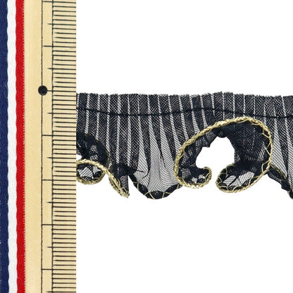 [الكمية من 5] هدبالشريطشريط "كشكشة مموجة (خيط عرجاء) عرض 2.5 سم تقريبًا لون 22 7700-25-22"