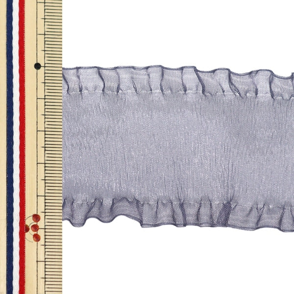 [수량 5에서] 리본 "Frill Organdy Ribbon 4474 너비 5cm 51 컬러"Mokuba Wood Horse