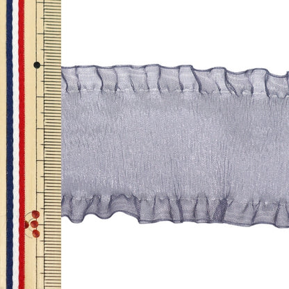 [수량 5에서] 리본 "Frill Organdy Ribbon 4474 너비 5cm 51 컬러"Mokuba Wood Horse