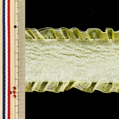 [Dalla quantità 5] Nastro "Frill Organdy Ribbon 4474 Larghezza circa 5 cm 60 ° colore" Mokuba