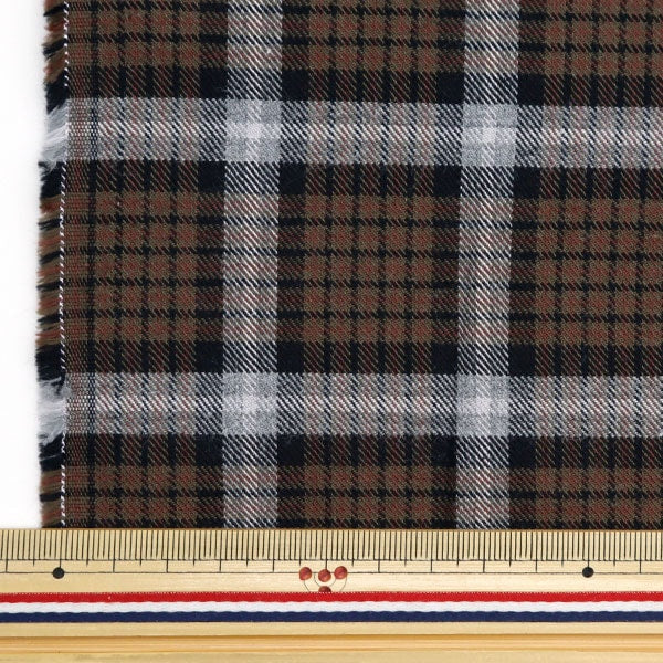 [From quantity 5] Fabric "Brushed melange check 5 No. 5 SH2098K-5"