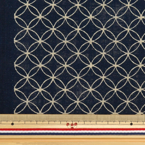 [From quantity 5] Fabric "Mura thread Cross single color monetary pattern Shichiro 882223-26-1"