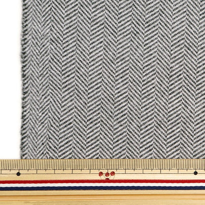 [From quantity 5] Fabric "Woollike Stretch Herringbon Herring Black Wlllike-HE-BK"