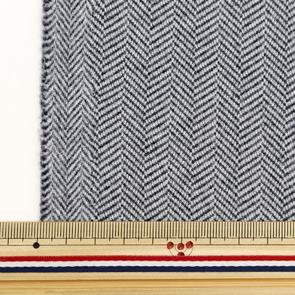 [De la cantidad 5] tela "Woollike Stretch Herringbone Herring Navy Wllike-He-NV"