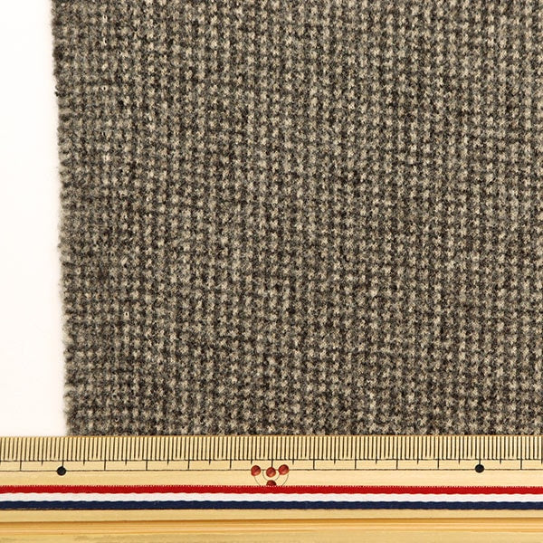 [From quantity 5] Fabric "Woollike stretching Houndstooth Chidori Brown WLLIKE-TD-BR "