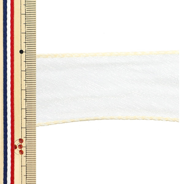 [الكمية من 5] الشريط ``ذيل السمكةالشريط عرض 31-40 مم تقريبًا عاجي 13838 بوصة