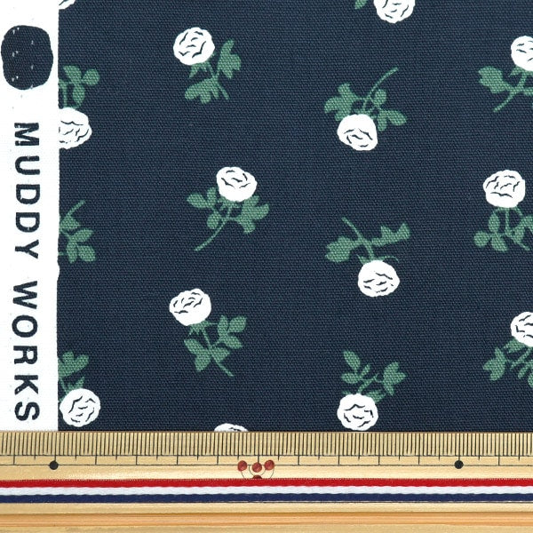 [From quantity 5] Fabric "OrganicOxford Maddy Works Mini Bara EKX-137-2C] KOKKA