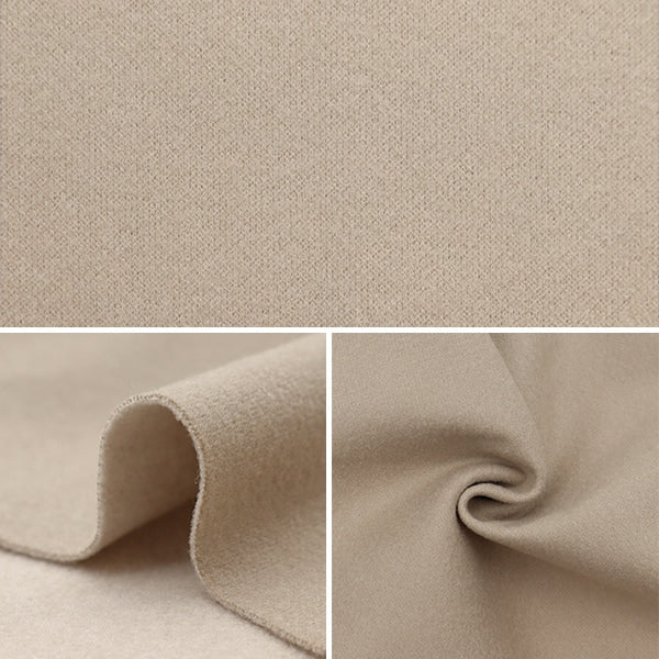 [From quantity 5] Fabric "Woollike stretch plain beige WLLIKE-SO-BE"