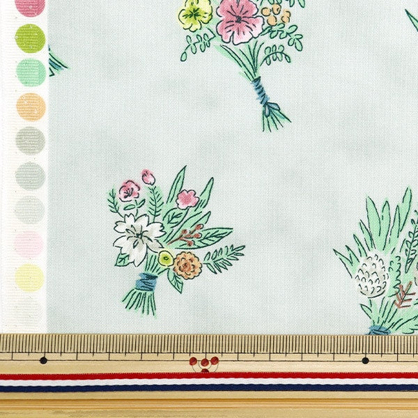 [De la cantidad 5] Fabric "Sheeting Mini Bouquet Green Deyt-Mifl-Gr"