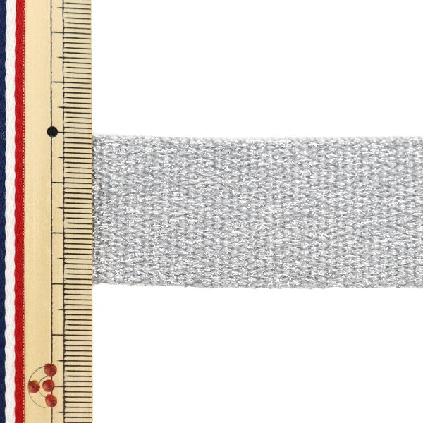 [Dalla quantità 5] nastro artigale "nastro cristallino di circa 30 mm di larghezza argento yz30305-a"