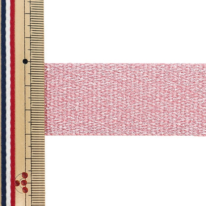 [الكمية من 5] شريط صناعة يدوية "شريط كريستالي عرض 30 مم تقريبًا، وردي YZ30305-C"