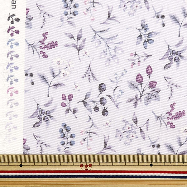 [Dalla quantità 5] tessuto "Twill Berry Garden Purple TWBEG-PP"