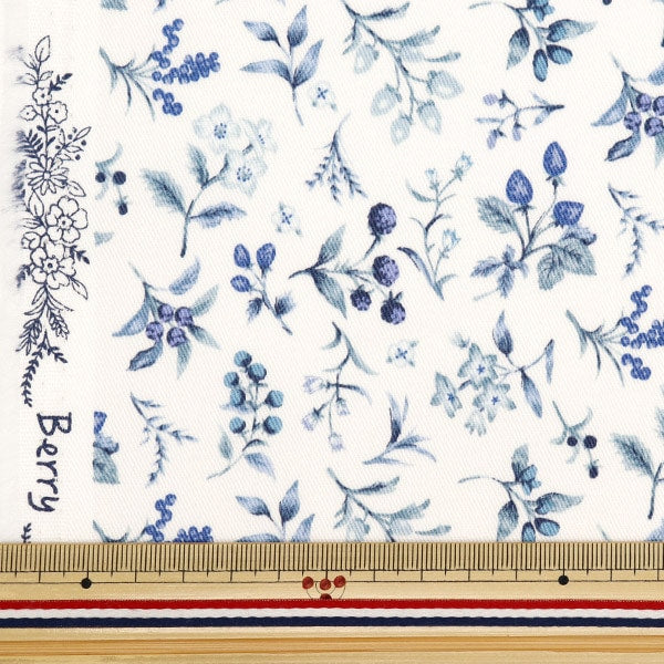 [수량 5에서] 천・원단 "Twill Berry Garden Blue Navy Twbeg-Blnv"